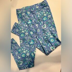 NWOT Crewcuts Blue and Green Floral Leggings Sz 12